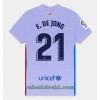 FC Barcelona Frenkie De Jong 21 Borte 2021-22 - Herre Fotballdrakt
